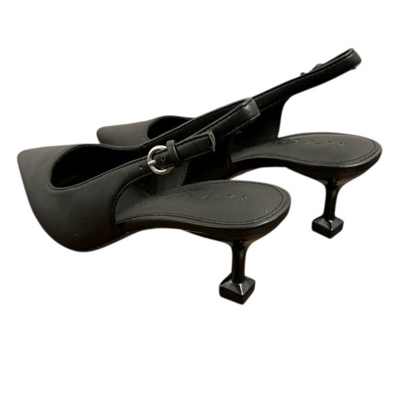 Size 10! Katy Perry Collections Black Slingback Heels - Picture 4 of 6